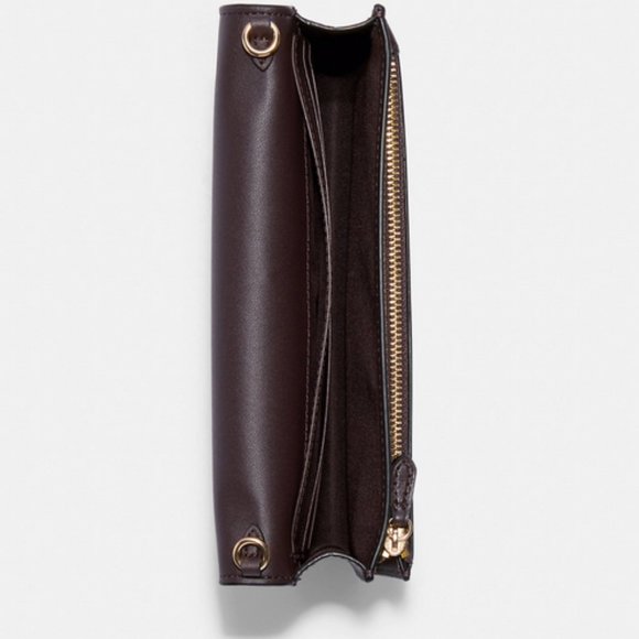 Coach Anna Foldover Crossbody Clutch Leopard Print 7301 - Picture 3 of 4